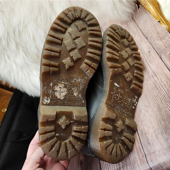 Vtg Dr Martens #8057 Y2K Chunky leather Oxford lace-up low-top‎ shoes M5 L6 - Picture 8 of 12